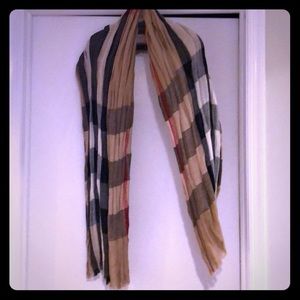 Burberry linen exploded check scarf